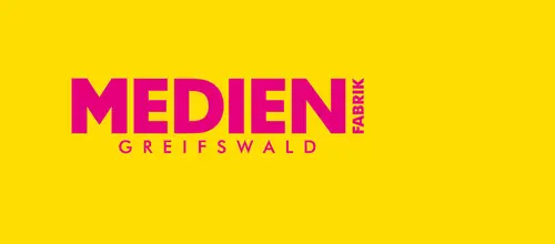 Logo mit dem Schriftzug "Medienfabrik Greifswald"