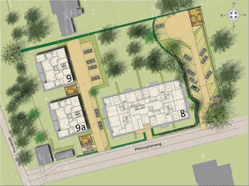 Skizze mit der Lage der Neubauten in Lubmin